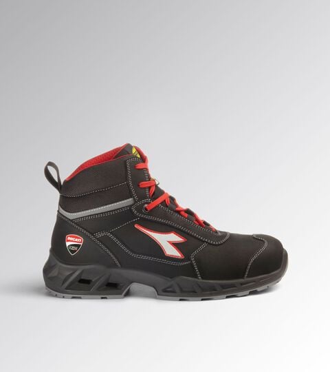 Hoher Arbeitsschuh - Diadora Utility x Ducati Corse SHARK ENGINE MID S3S FO SR ESD NERO/ROSSO - Utility