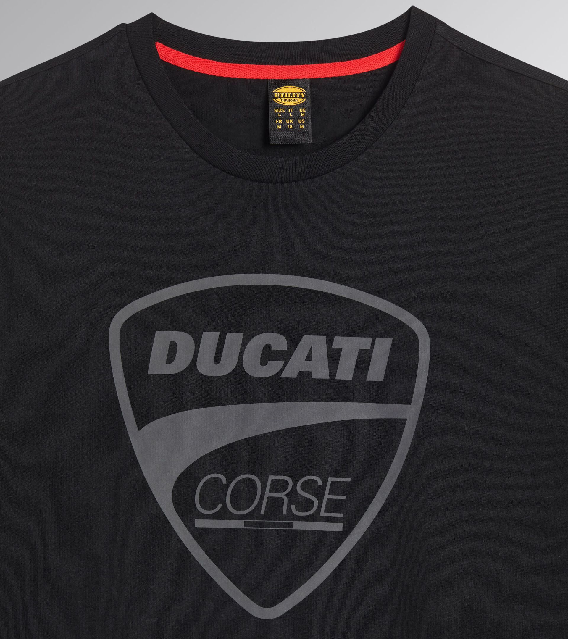 Camiseta manga larga de trabajo - Diadora Utility x Ducati Corse T-SHIRT MOTOR ML DUCATI NEGRO PIRATA - Utility