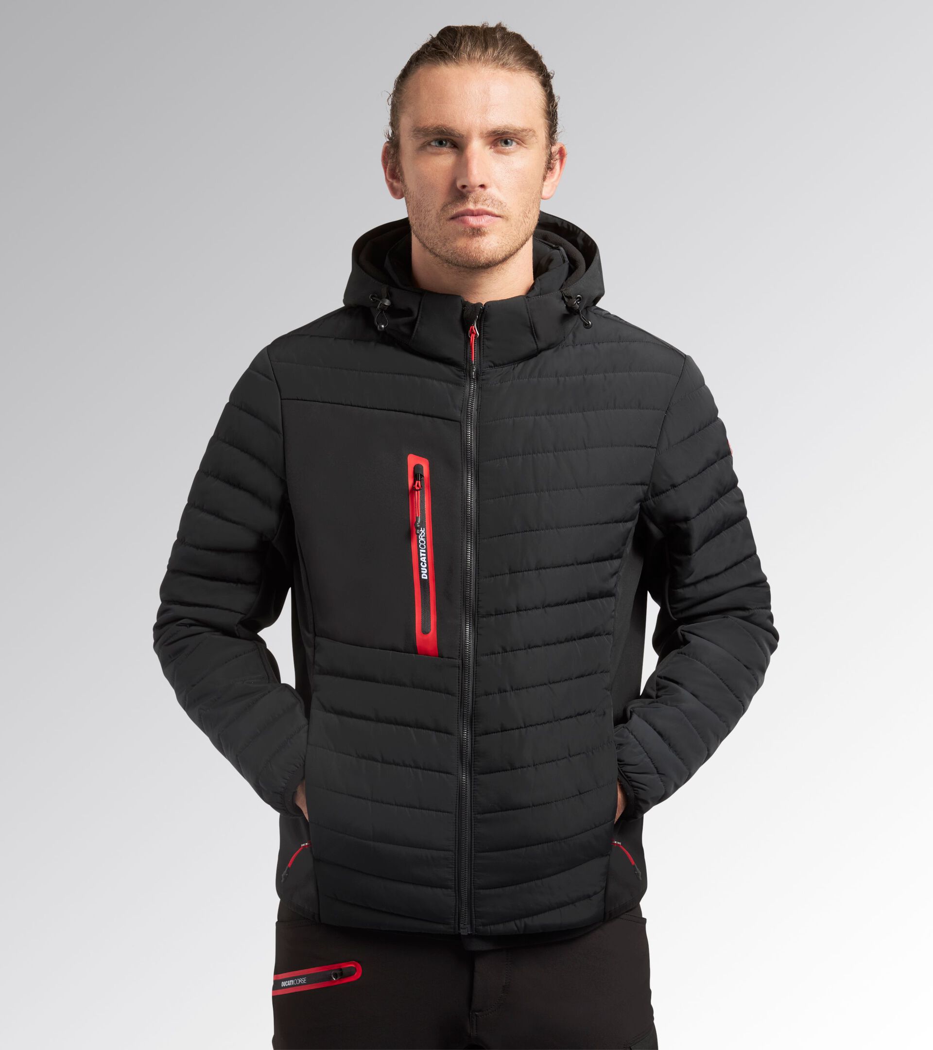 Arbeitsjacke - Diadora Utility x Ducati Corse PADDED JACKET MOTOR DUCATI SCHWARZ - Utility