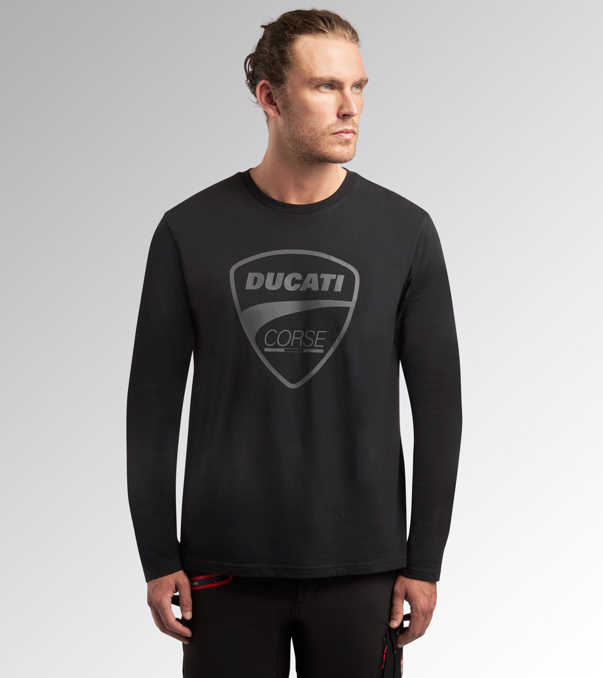 T-shirt manche longue de travail - Diadora Utility x Ducati Corse T-SHIRT MOTOR ML DUCATI NOIR PIRATE - Utility