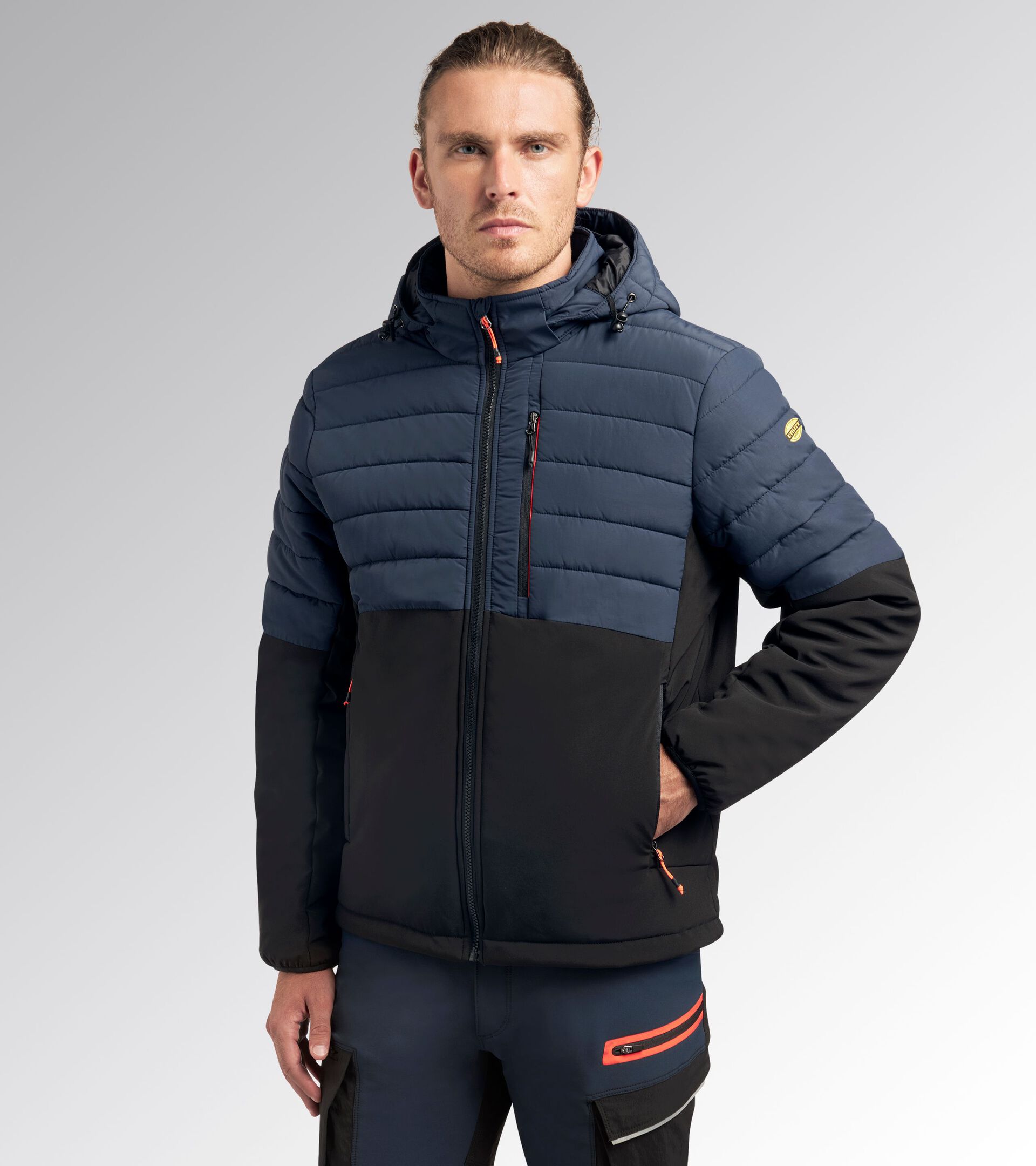 Chaqueta de trabajo PADDED JACKET OSLO HYBRID NEGRO/AZUL NOCHES - Utility