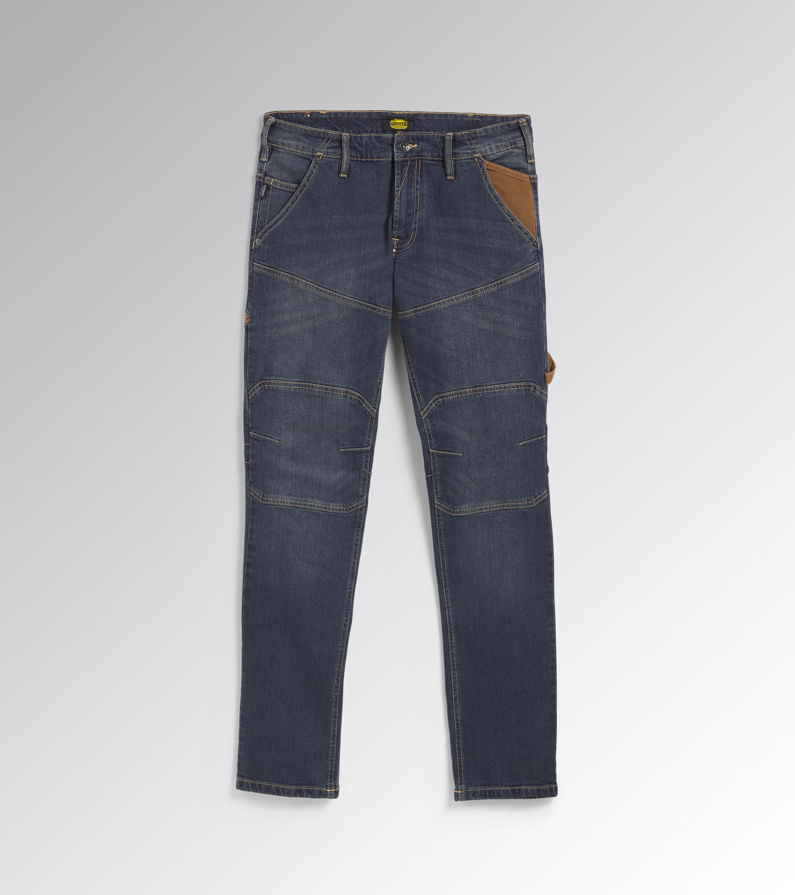 Amazon.com: Fashio Mens Denim Workwear Pants Cordura Knee Reinforcement  Trousers Mid Blue 30-30: Clothing, Shoes & Jewelry