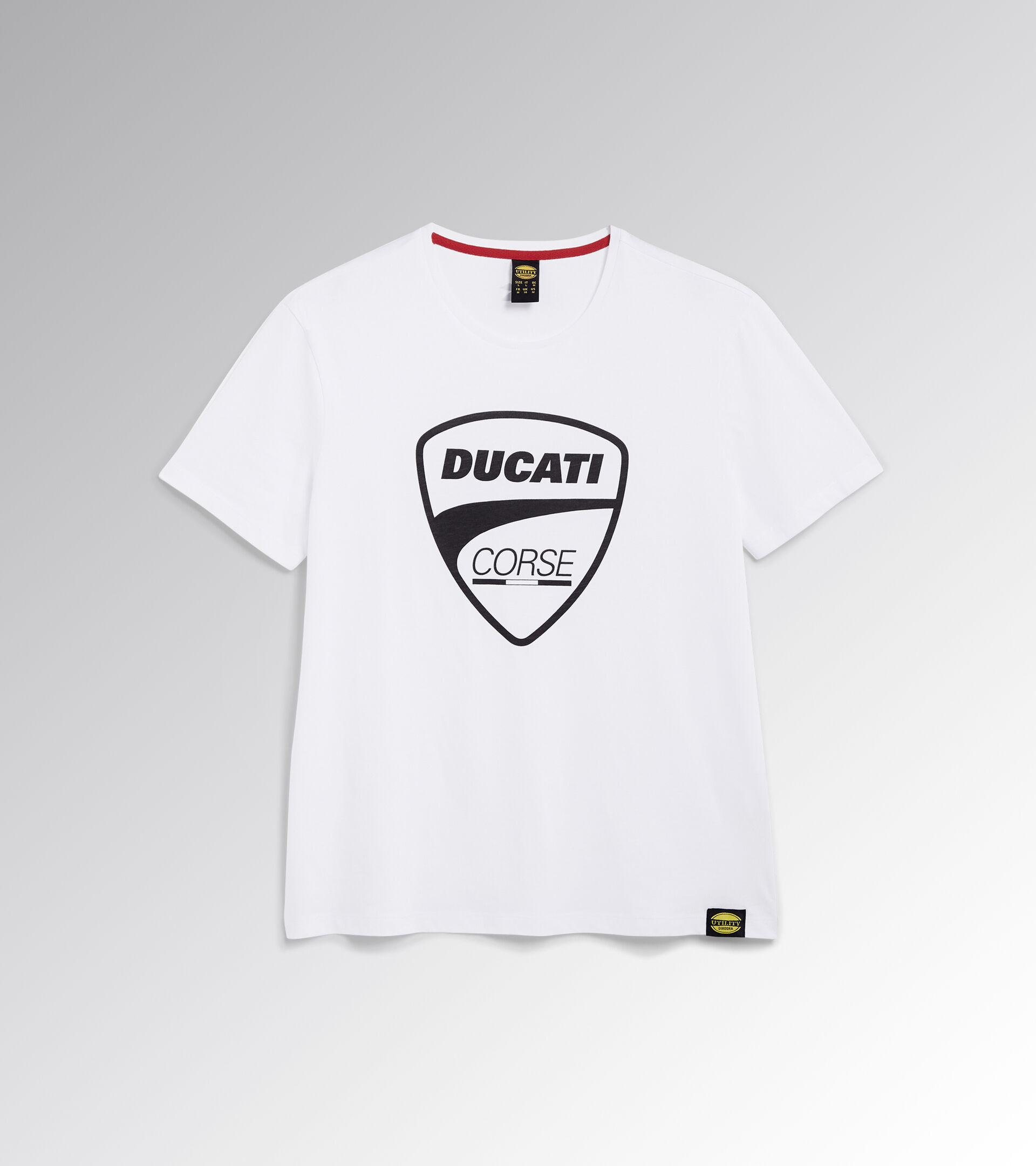 T-shirt -  Diadora Utility x Ducati Corse T-SHIRT GRAPHIC DUCATI STRAHLEND WEISSE - Utility