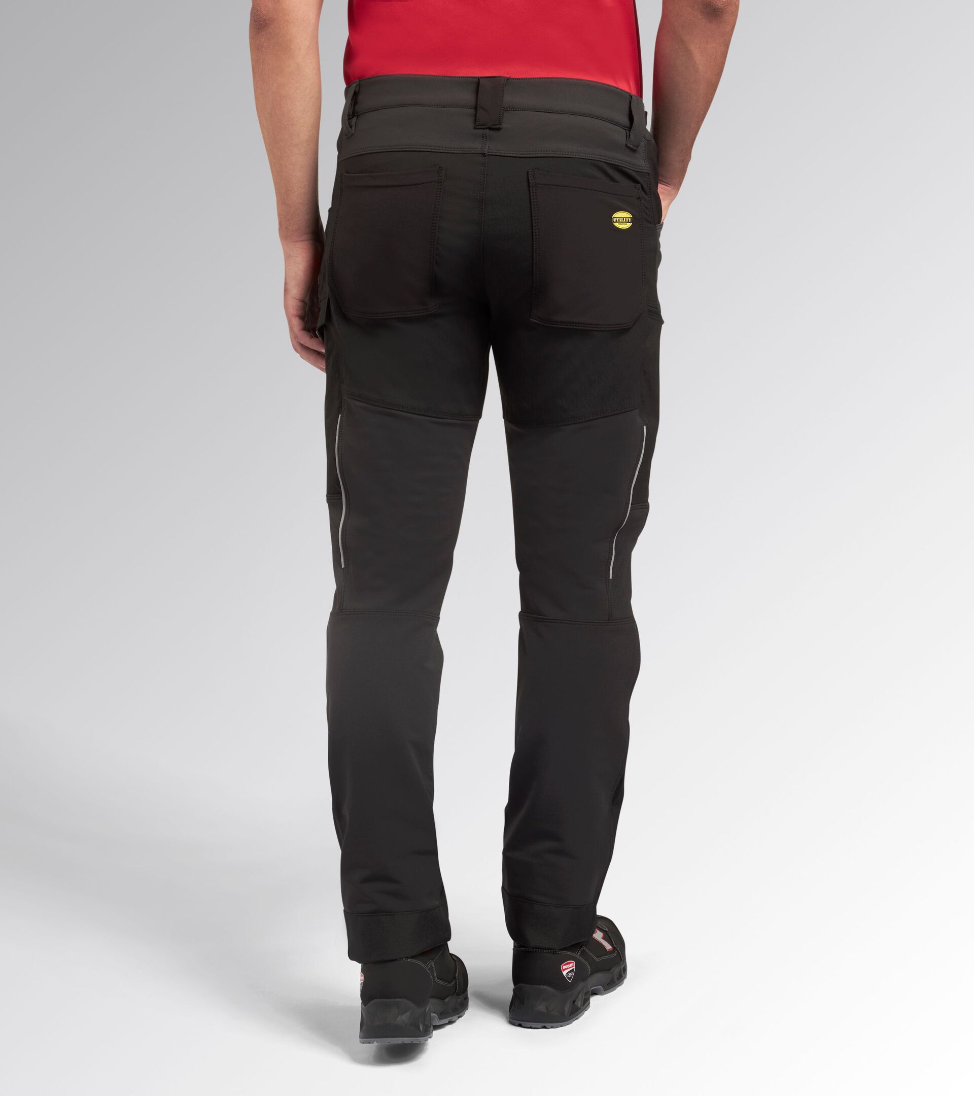 Work trousers - Diadora Utility x Ducati Corse PANT MOTOR CARGO DUCATI BLACK/PHANTOM - Utility