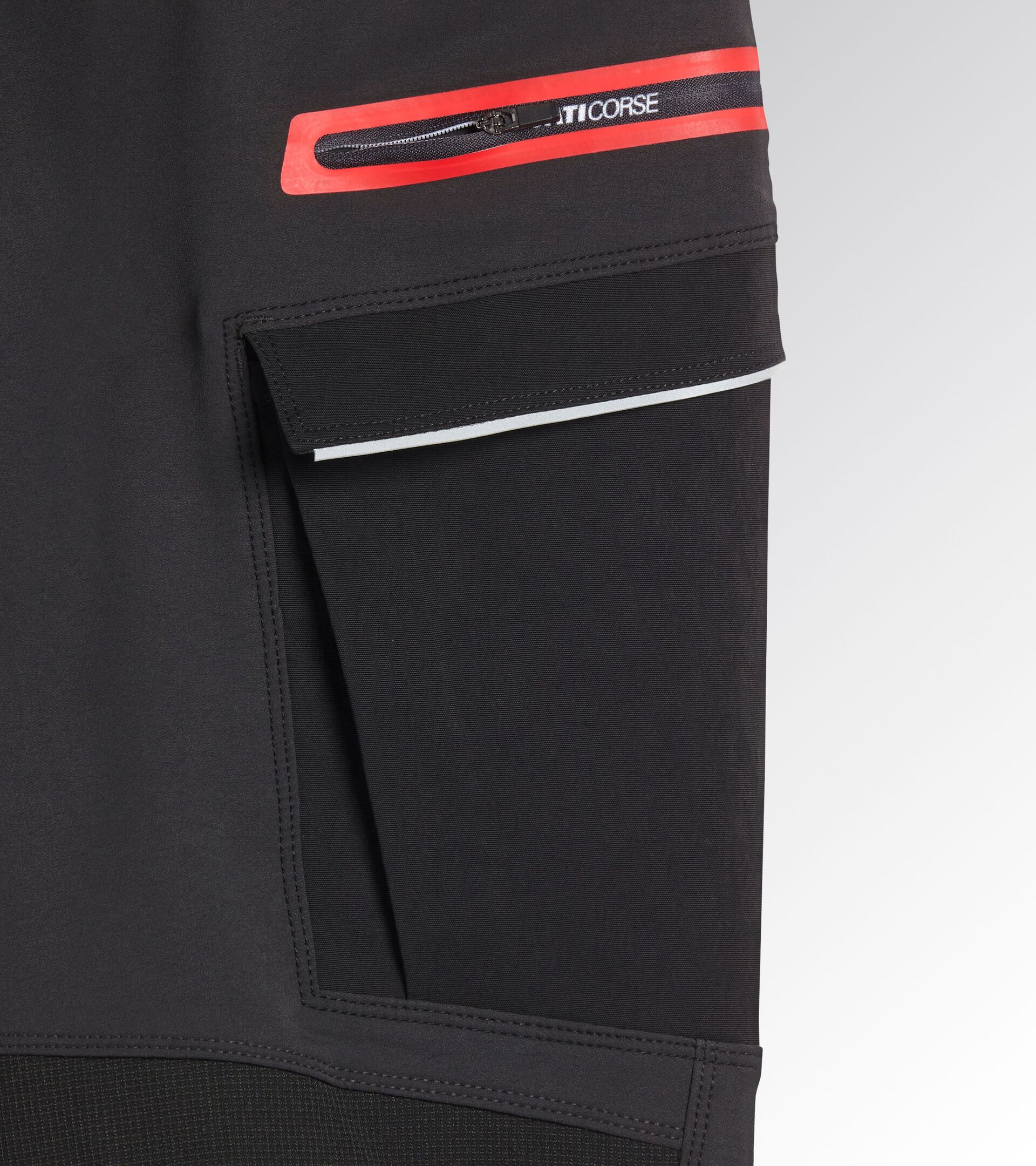 Pantalone da lavoro - Diadora Utility x Ducati Corse PANT MOTOR CARGO DUCATI NERO/NERO FANTASMA - Utility