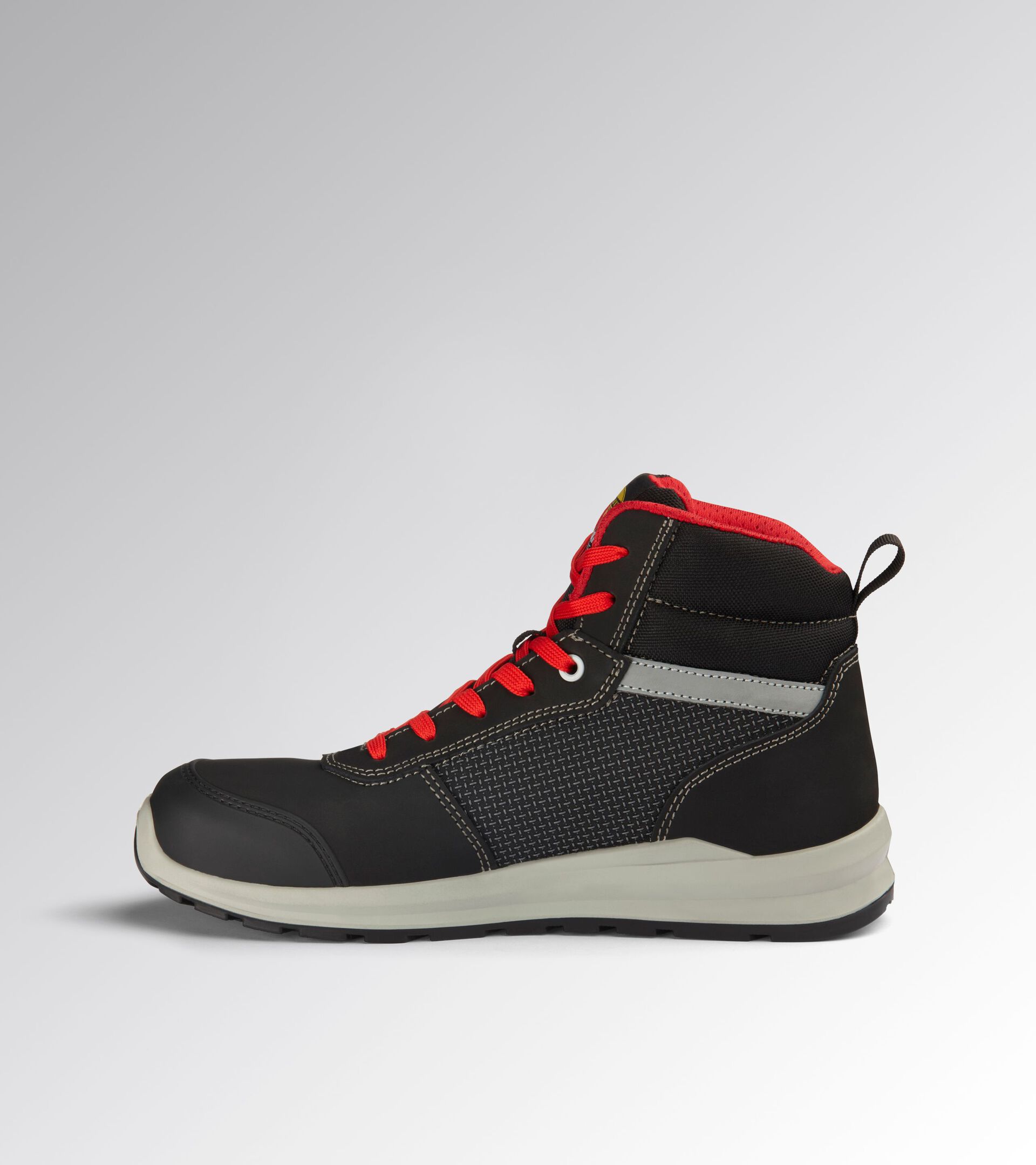 Calzado de seguridad alto - Diadora Utility x Ducati Corse SPEEDY RACE MID S3S FO SR SC MET FREE NEGRO/HONGO OSCURO - Utility